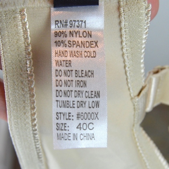 40C Donna L’Oren Lace Bra & Pantie Set, Light Cream Pink Floral Lace Romantic - Picture 5 of 7